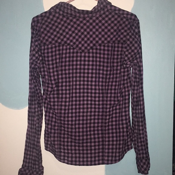 Nollie Long sleeve black & purple plaid - Picture 2 of 8